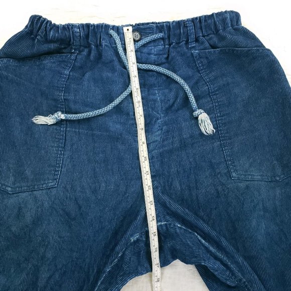 Dr. Collectors Teddy Forever Corduroy Raw Hem Pants Baggy Womens Size XL Blue - Picture 5 of 12